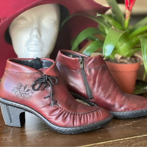 REIKER bordeux wine Victorian style booties |36 - Picture 8 of 14